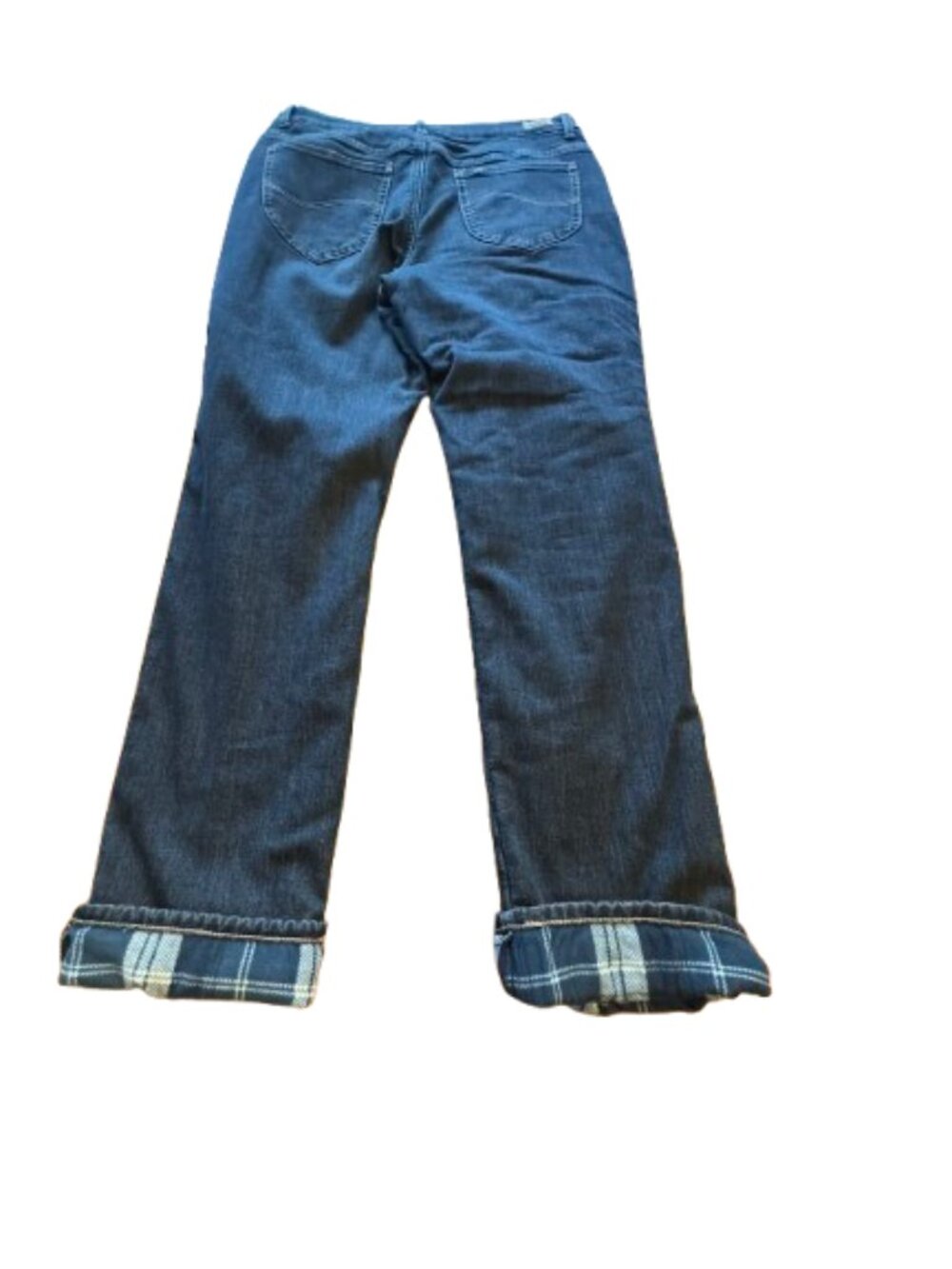 Lee Relaxed Fit Straight Leg Mid Rise Fleece Lined Jeans Dark Wash Size 10 - Picture 4 of 8